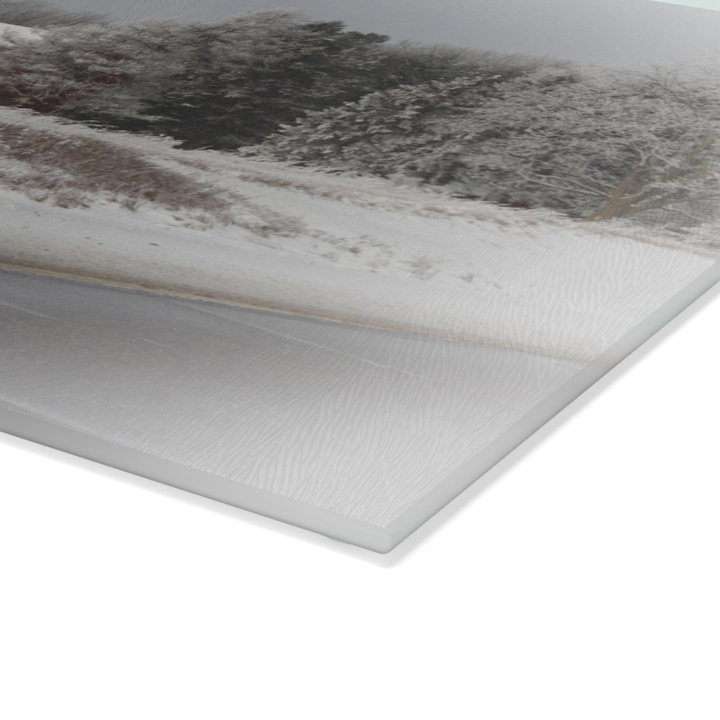 U R There Photography Farm on the Curve Rustic Farmhouse Tempered-Glass Cutting Board