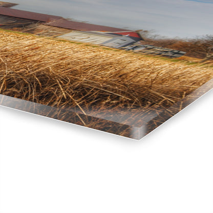 U R There Photography North Center Road Grey Rustic Farmhouse Acrylic Wall Print