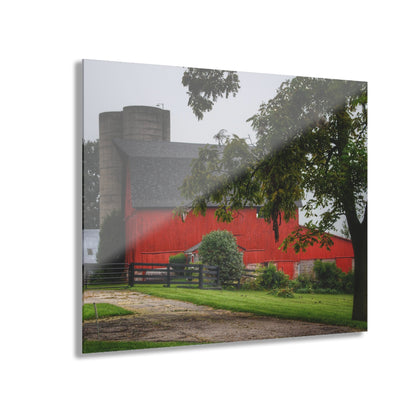 U R There Photography Five Lakes Road Red II Rustic Farmhouse Acrylic Wall Print