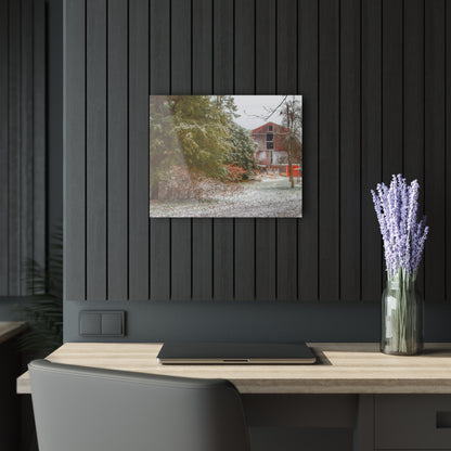 U R There Photography Lum Hidden Red Rustic Farmhouse Acrylic Wall Print