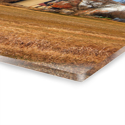 U R There Photography North Cemetery Roads Forgotten Grey Rustic Farmhouse Acrylic Wall Print