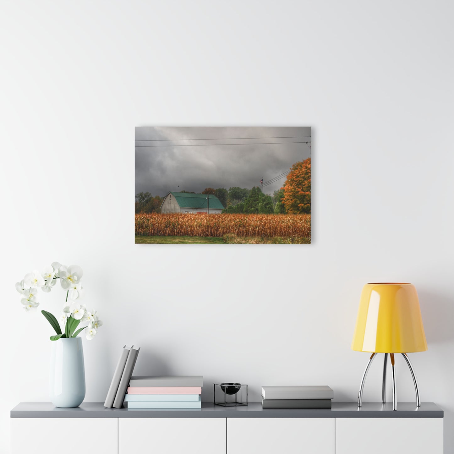 U R There Photography Saginaw Road White Rustic Farmhouse Acrylic Wall Print
