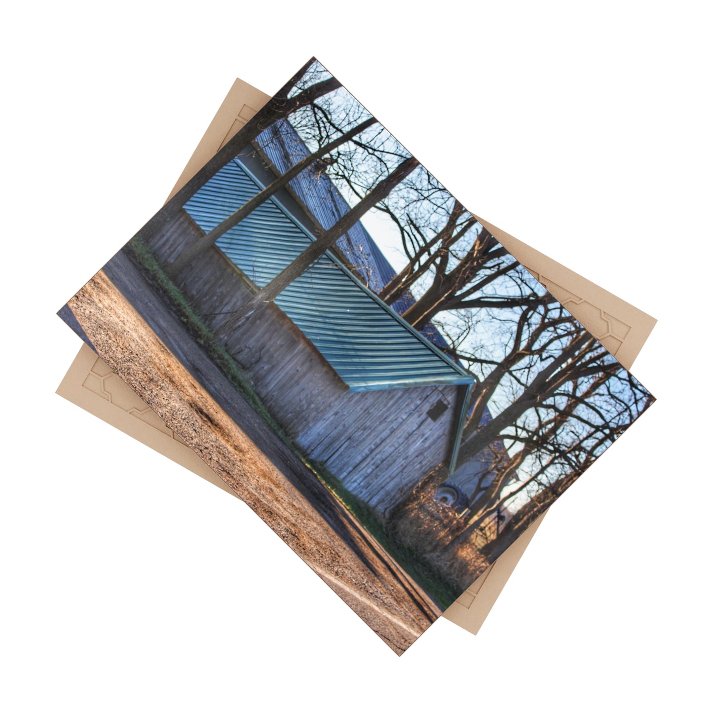 U R There Photography Baldwin Roadside Shack Rustic Farmhouse Decorative Ceramic Tile 6" × 8" Glossy