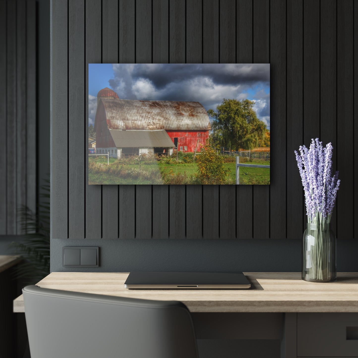U R There Photography Washburn Rusted Red Rustic Farmhouse Acrylic Wall Print
