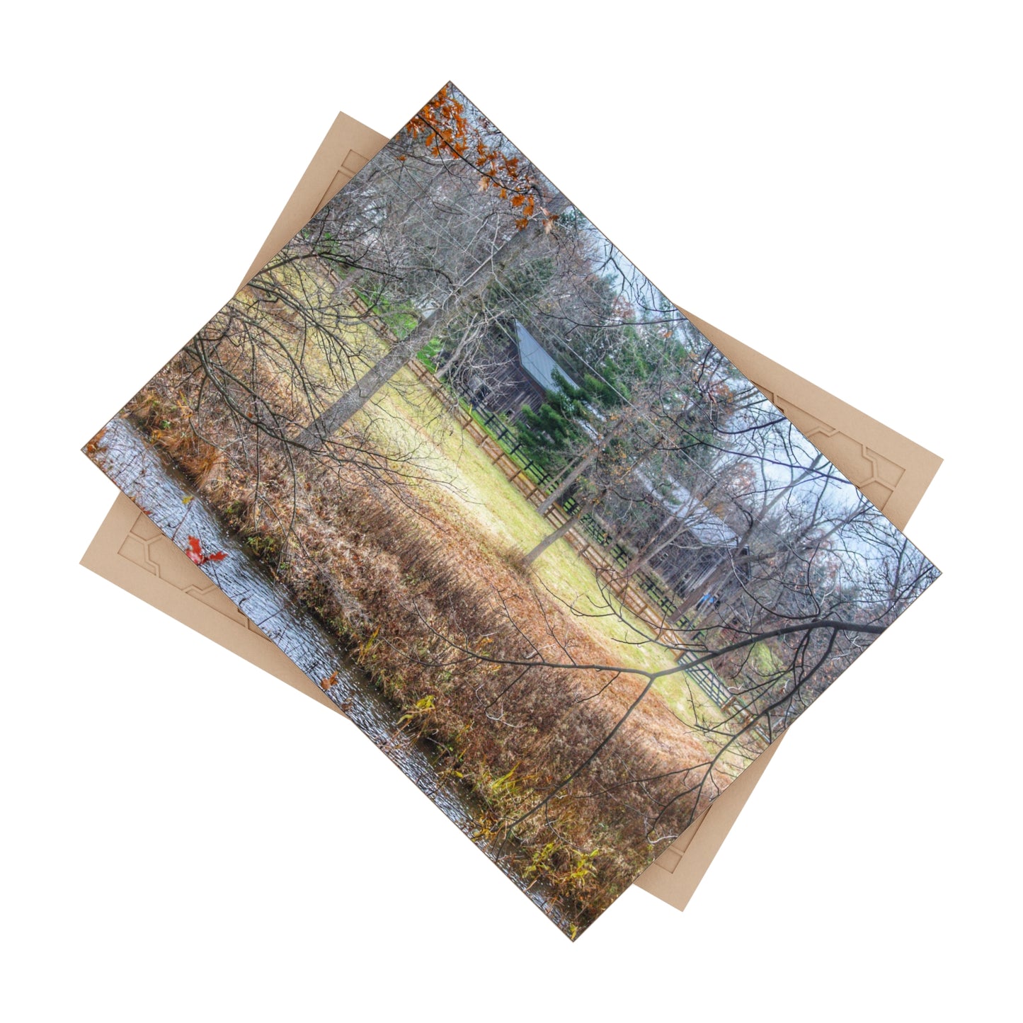 U R There Photography Brewer Road Hidden Grey Rustic Farmhouse Decorative Ceramic Tile