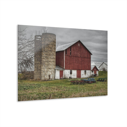 Fostoria Red I Rustic Farmhouse Acrylic Wall Print
