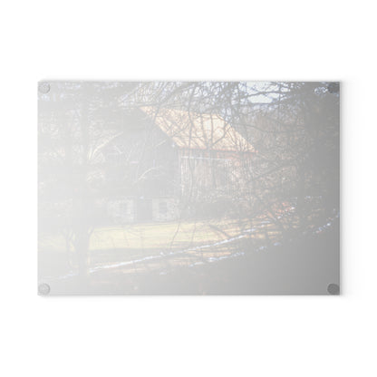 U R There Photography Newark Road Hidden Fieldstone Grey Rustic Farmhouse Tempered-Glass Cutting Board