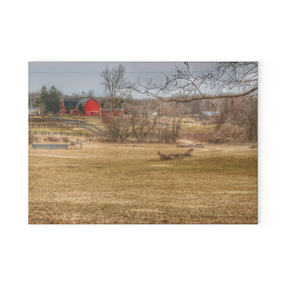 U R There Photography Beyond the Trees on Rock Valley Road Rustic Farmhouse Tempered-Glass Cutting Board