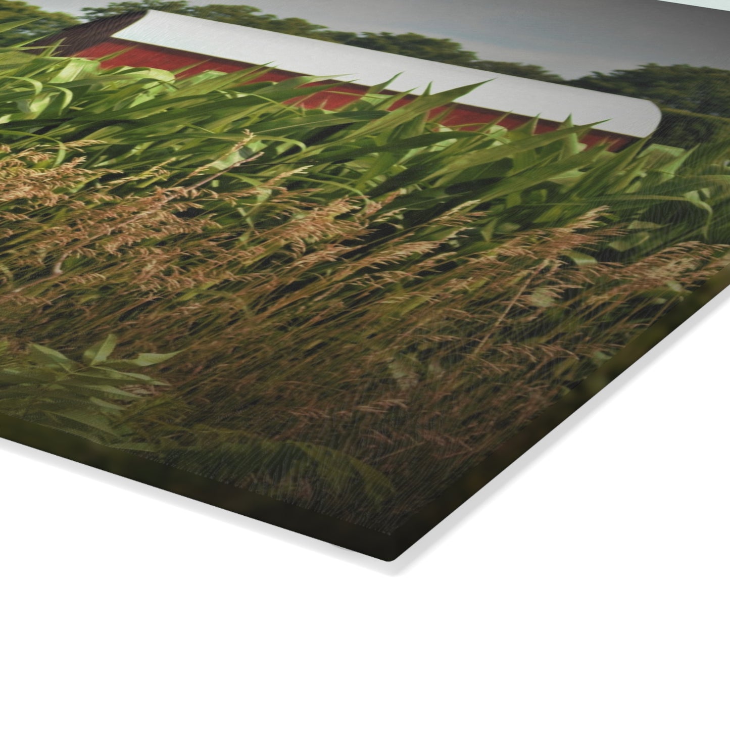 U R There Photography July Corn Rustic Farmhouse Tempered-Glass Cutting Board