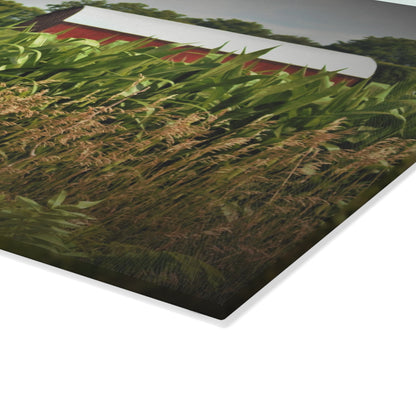 U R There Photography July Corn Rustic Farmhouse Tempered-Glass Cutting Board