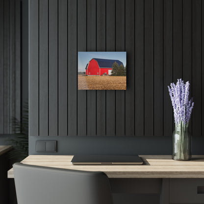 U R There Photography South Kirk Road Modern Red Rustic Farmhouse Acrylic Wall Print