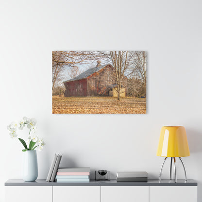 U R There Photography Millington Road Collapsing Red Rustic Farmhouse Acrylic Wall Print