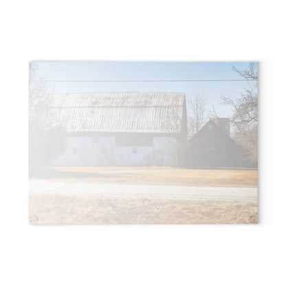 U R There Photography Indian Trail Rusted Reds II Rustic Farmhouse Tempered-Glass Cutting Board