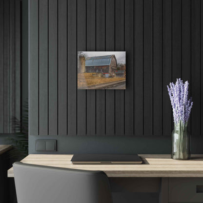 U R There Photography Seymour Lakes Roadside Grey Rustic Farmhouse Acrylic Wall Print
