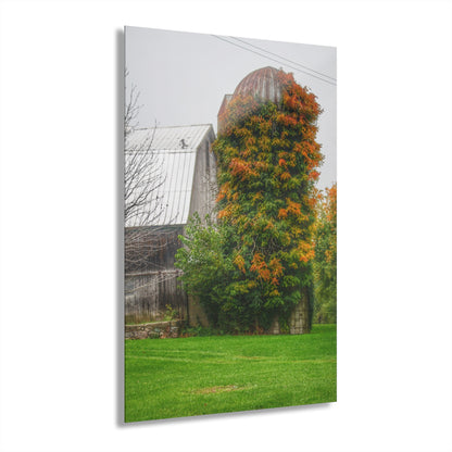 U R There Photography Ludwig Road Oxford Grey and Silo Rustic Farmhouse Acrylic Wall Print