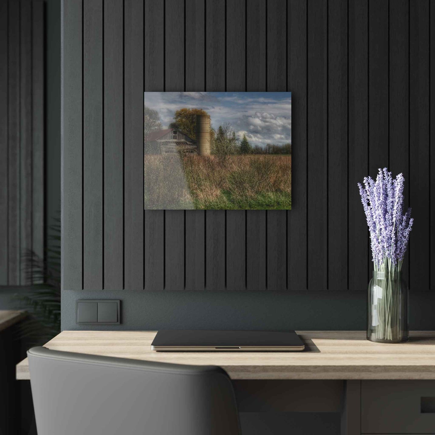 U R There Photography Old Wooden Barn and Silo Rustic Farmhouse Acrylic Wall Print