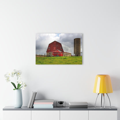 U R There Photography Clothier Road Red and Silo Rustic Farmhouse Acrylic Wall Print