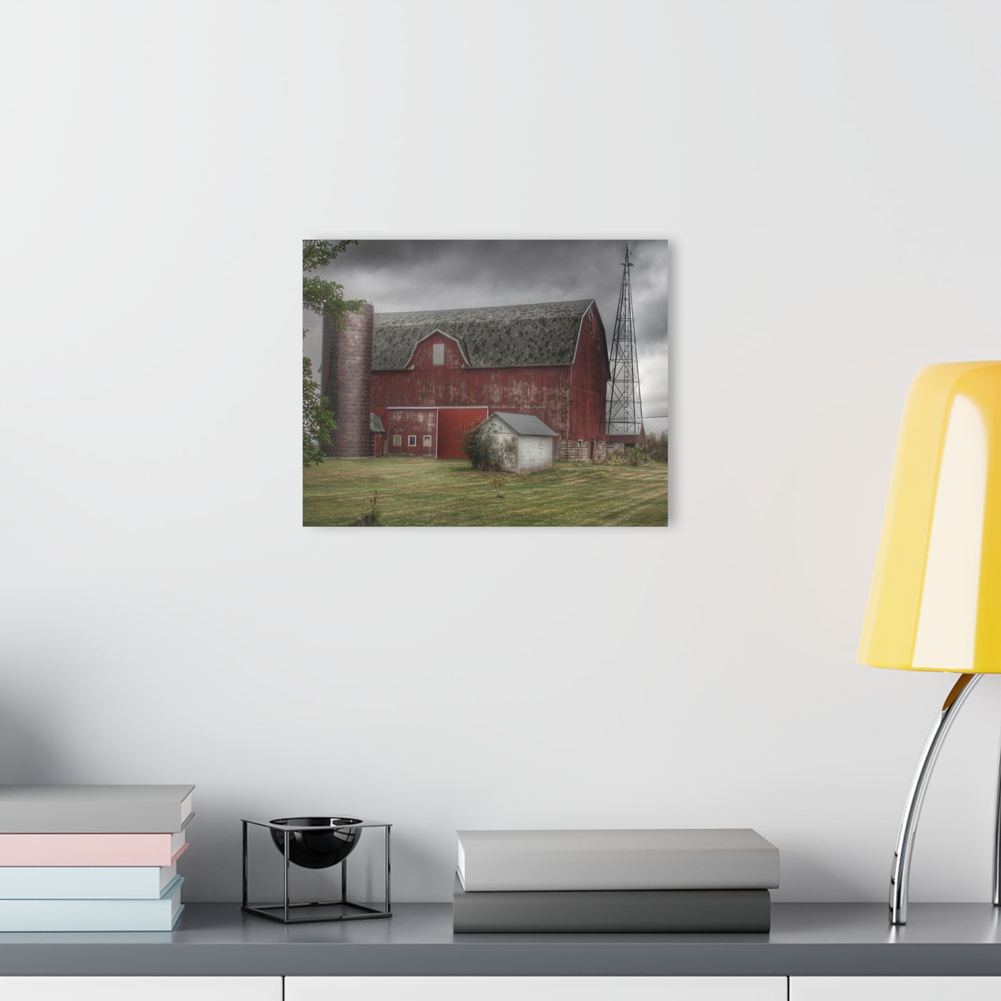 U R There Photography Weaver Road Red II Rustic Farmhouse Acrylic Wall Print