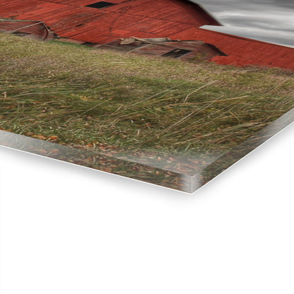 U R There Photography Horton Hilltop Red Rustic Farmhouse Acrylic Wall Print