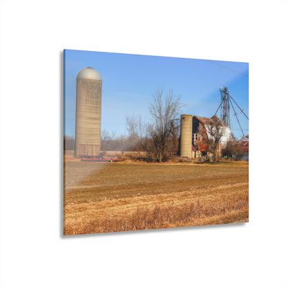 U R There Photography North Cemetery Roads Forgotten Grey Rustic Farmhouse Acrylic Wall Print