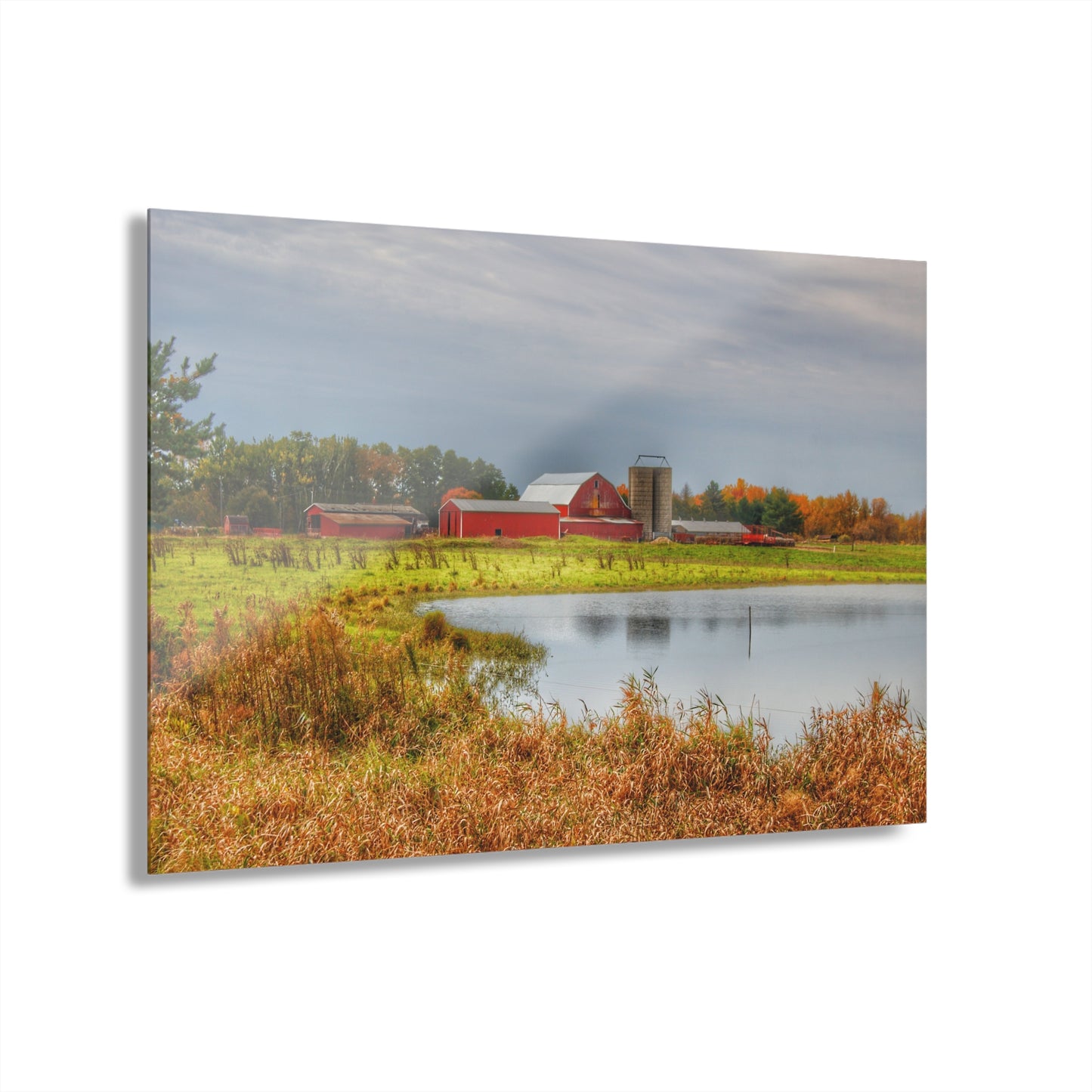 U R There Photography Oakwood Reds Rustic Farmhouse Acrylic Wall Print