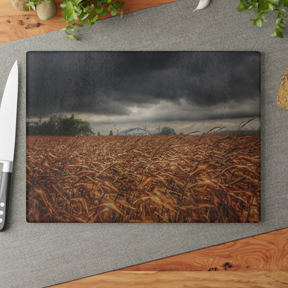 U R There Photography Garner Road Hidden White Rustic Farmhouse Tempered-Glass Cutting Board