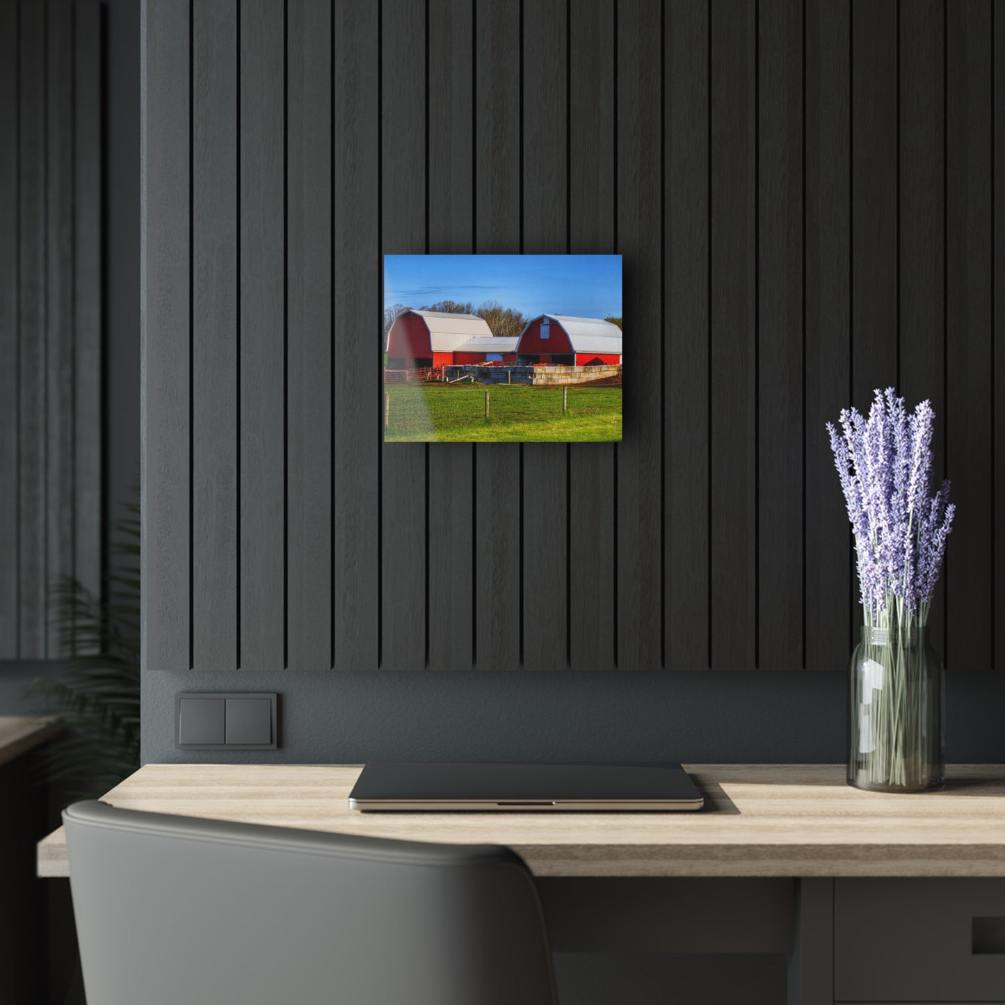 U R There Photography M-15 Reds Rustic Farmhouse Acrylic Wall Print