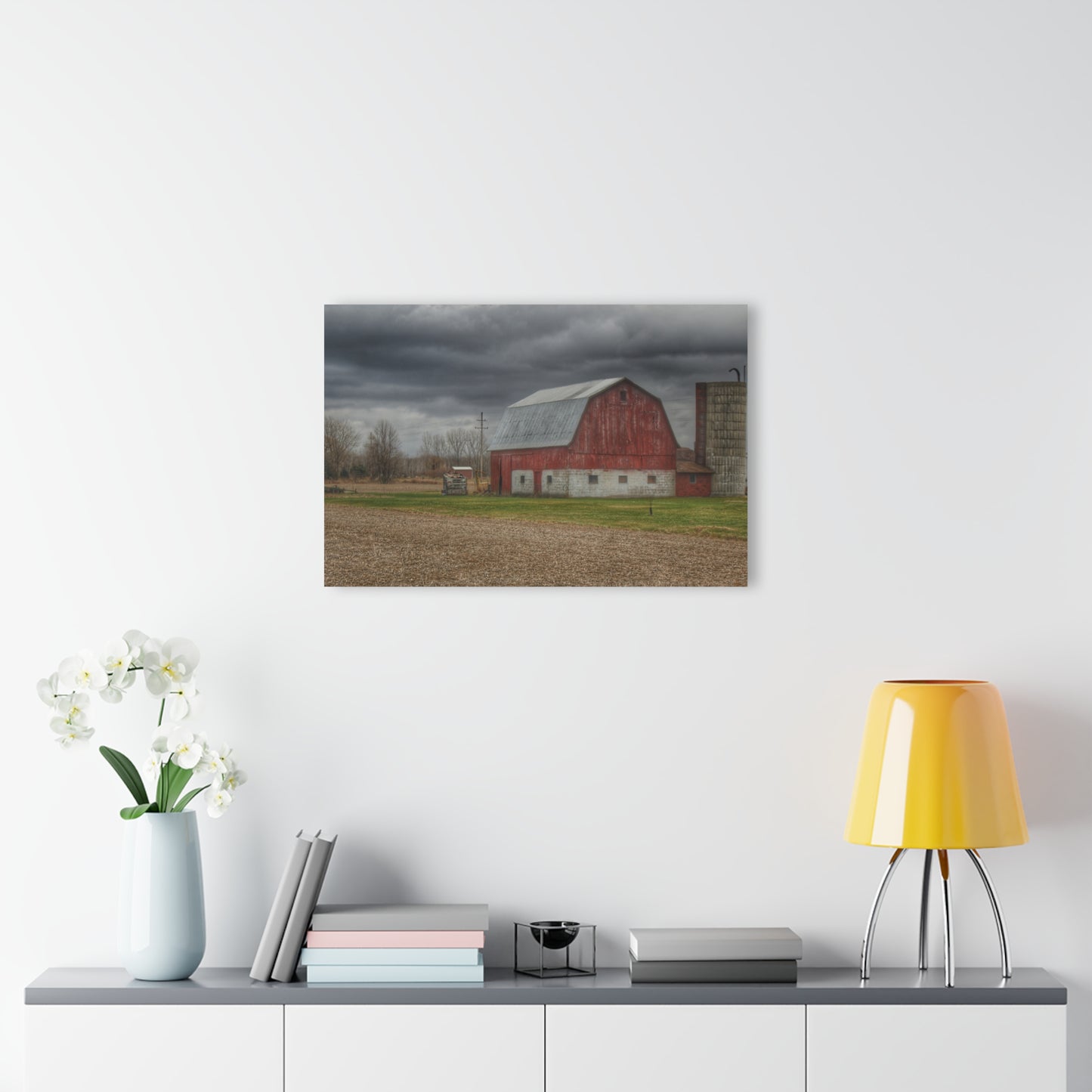 U R There Photography Murray Road Red Rustic Farmhouse Acrylic Wall Print