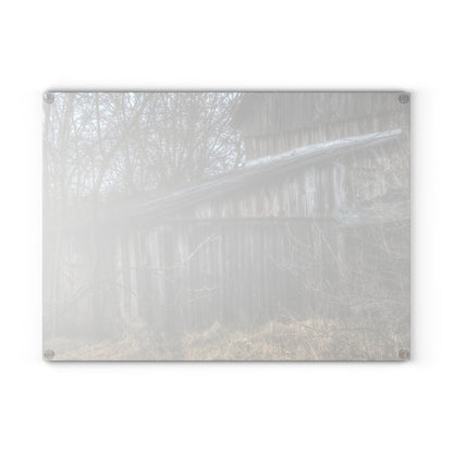 U R There Photography Rural Decay in Early Spring Rustic Farmhouse Tempered-Glass Cutting Board