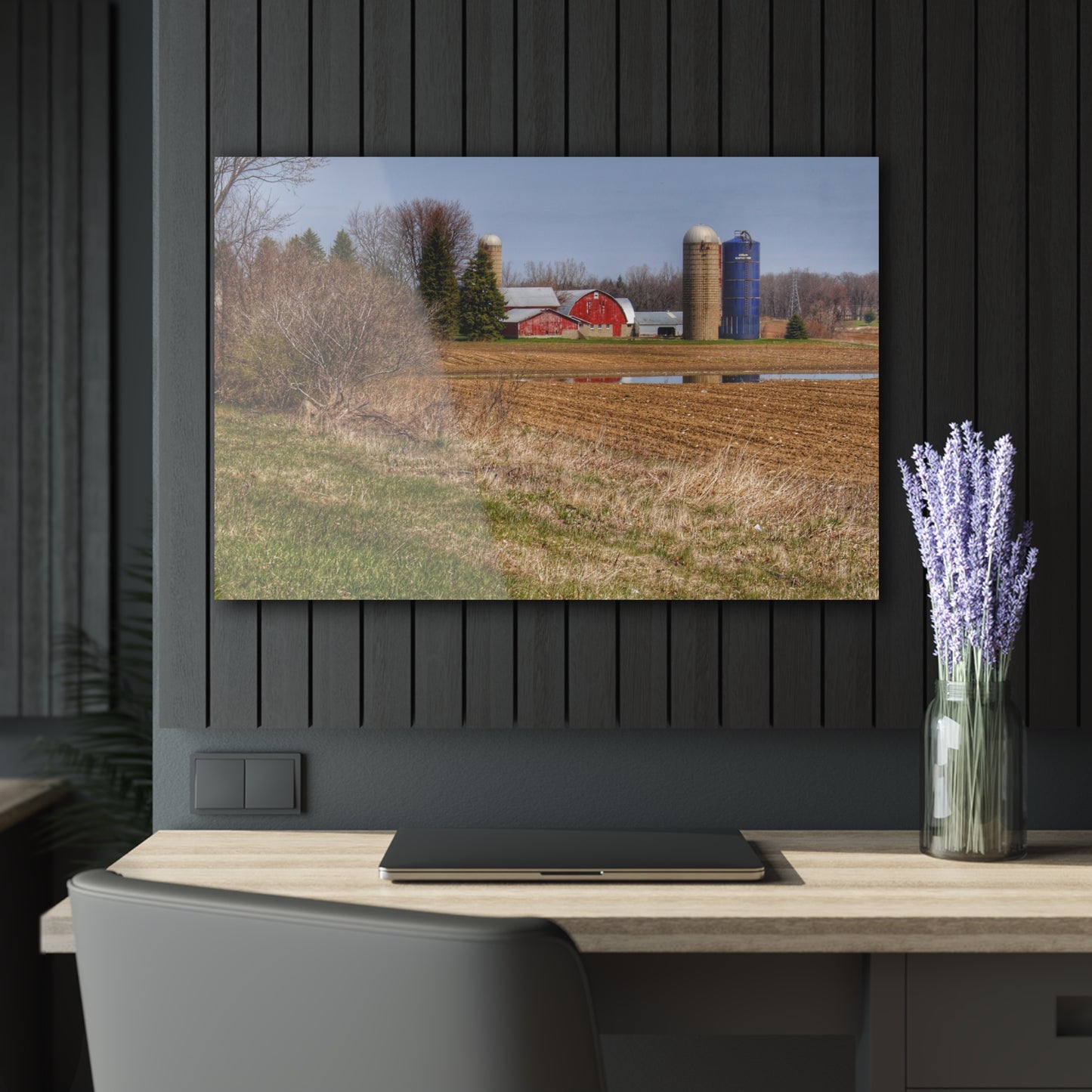 U R There Photography M-24 Northern Reds Farm Rustic Farmhouse Acrylic Wall Print