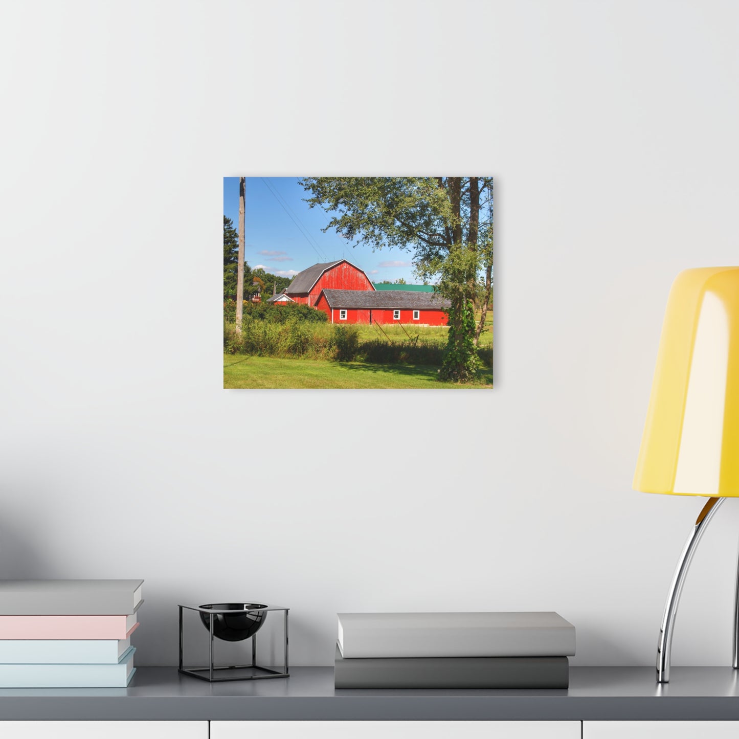 U R There Photography Lake Pleasant Reds II Rustic Farmhouse Acrylic Wall Print