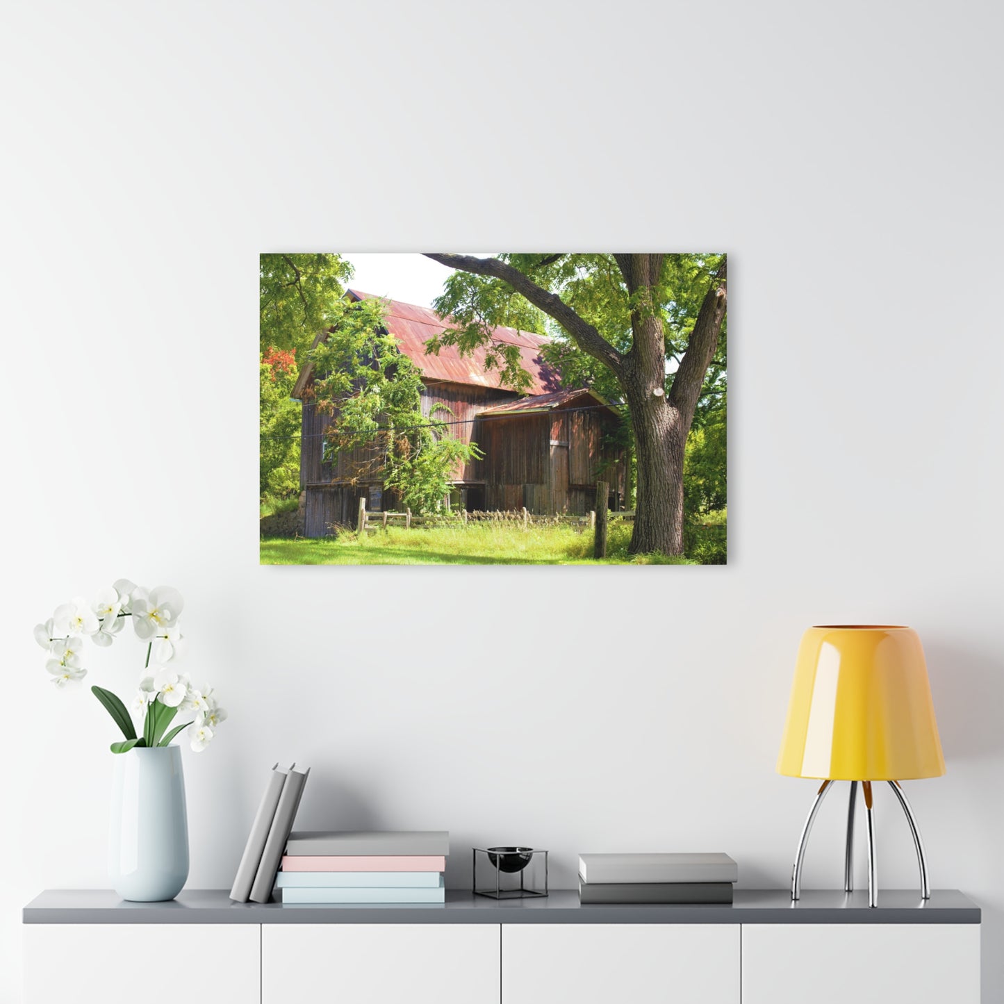 U R There Photography Oxford Rusted Red III Rustic Farmhouse Acrylic Wall Print