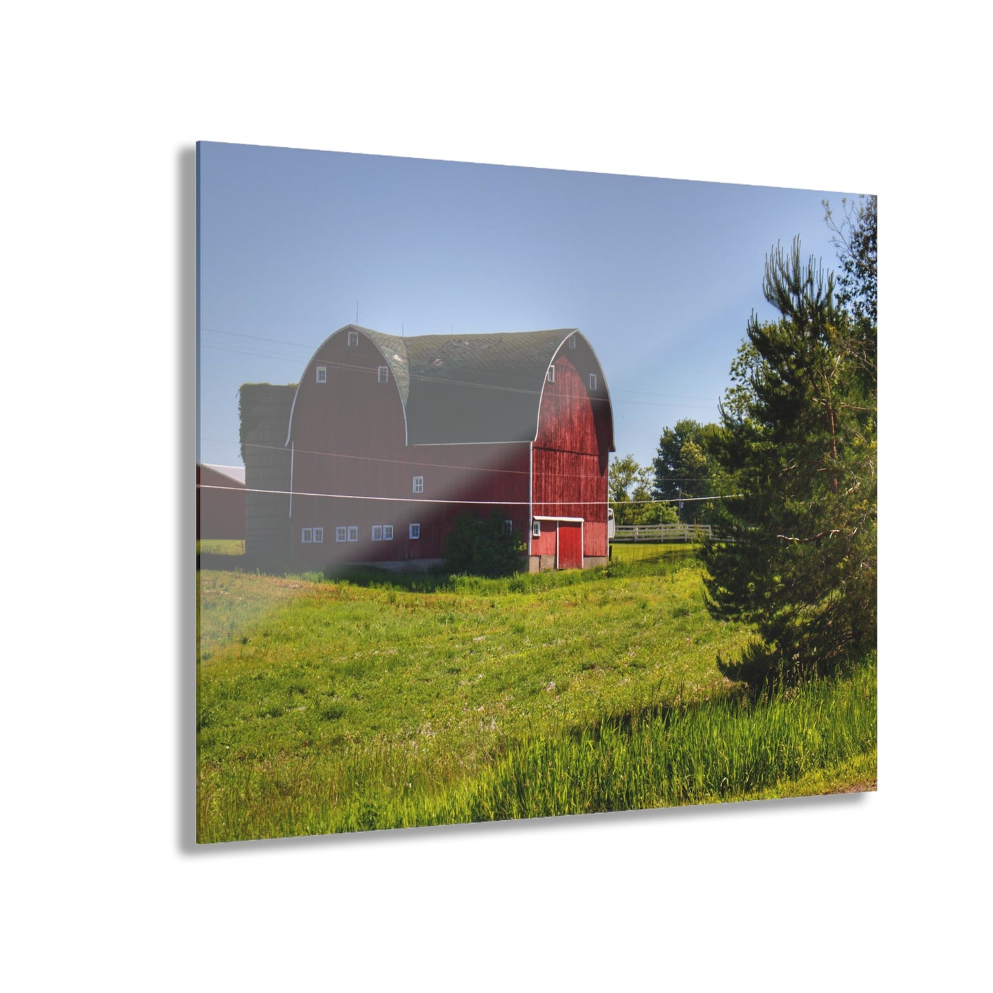 U R There Photography Hegal Road Red Rustic Farmhouse Acrylic Wall Print