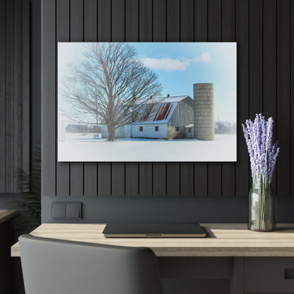 U R There Photography Barnes Road White Rustic Farmhouse Acrylic Wall Print