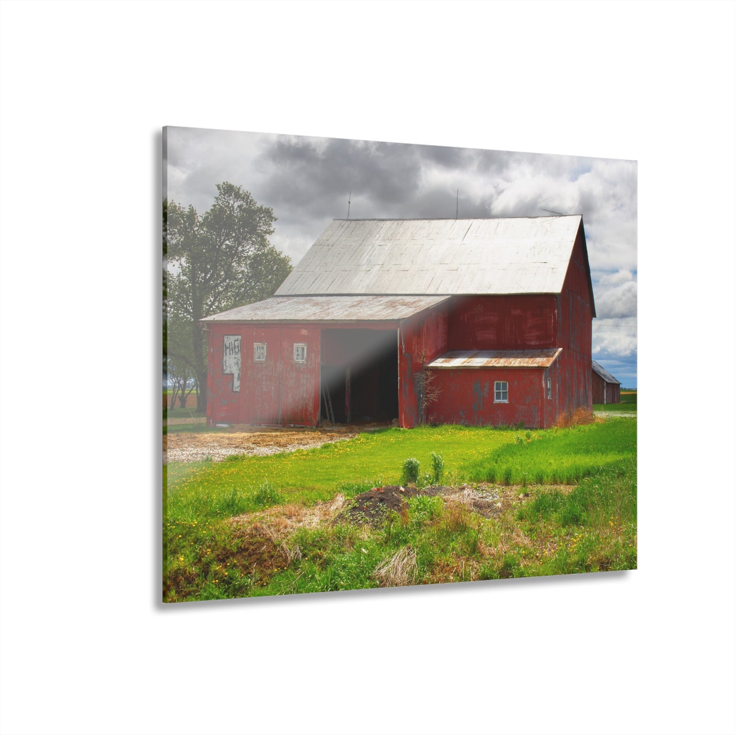 U R There Photography Rescue Road Reds Rustic Farmhouse Acrylic Wall Print