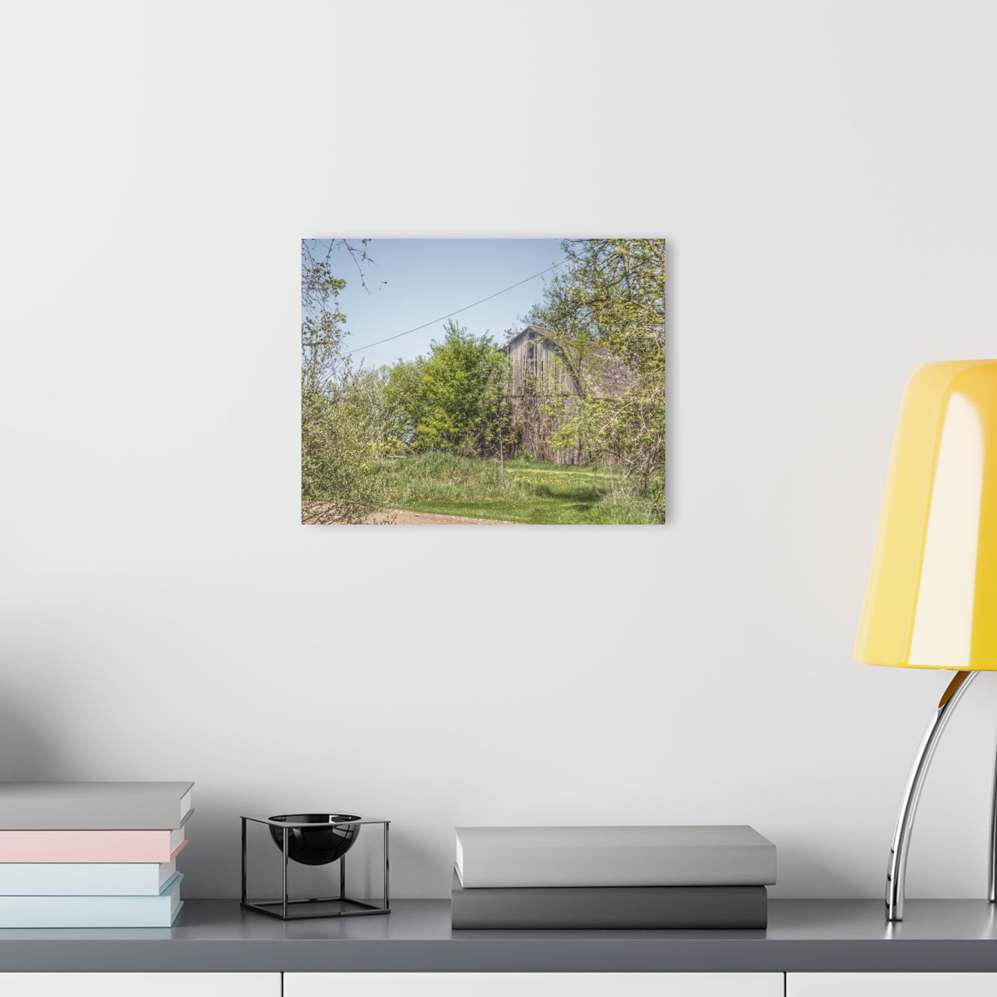 U R There Photography Bishop Road Grey II Rustic Farmhouse Acrylic Wall Print
