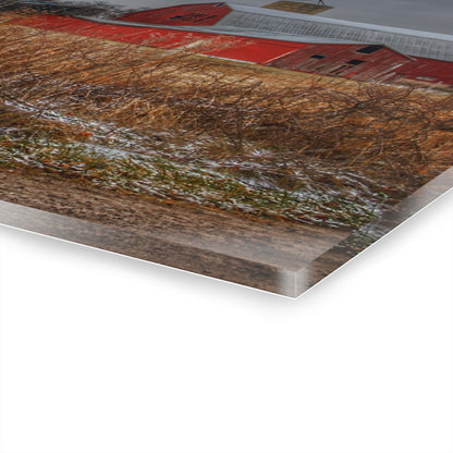 U R There Photography Hough Road Reds Rustic Farmhouse Acrylic Wall Print