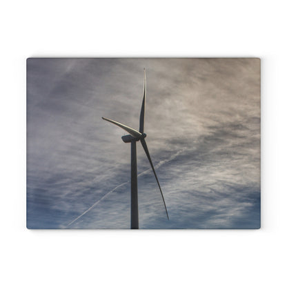 U R There Photography North Gera Road Windmill Rustic Farmhouse Tempered-Glass Cutting Board