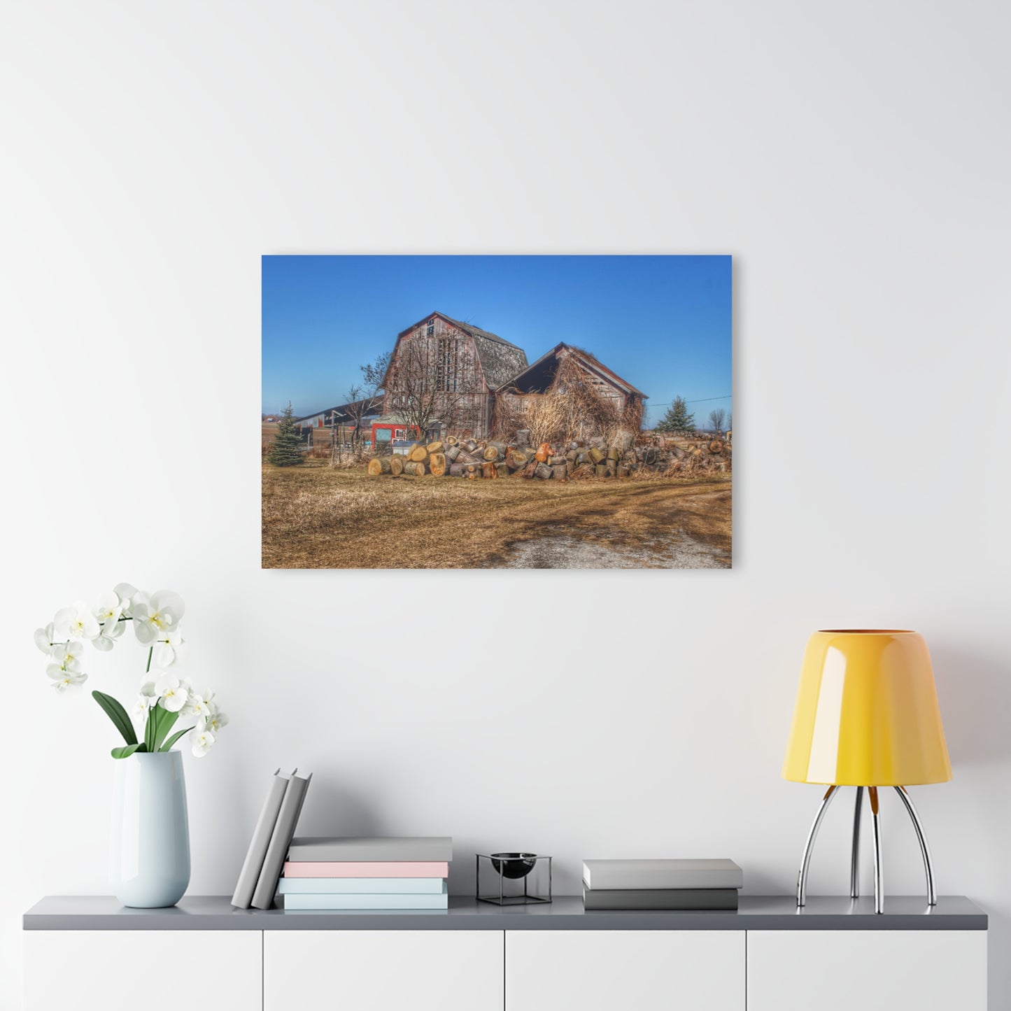 U R There Photography Dutcher Road Grey Rustic Farmhouse Acrylic Wall Print