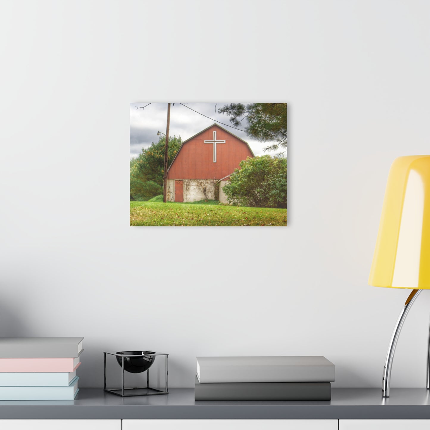 U R There Photography Flint River Road Cross Barn Rustic Farmhouse Acrylic Wall Print