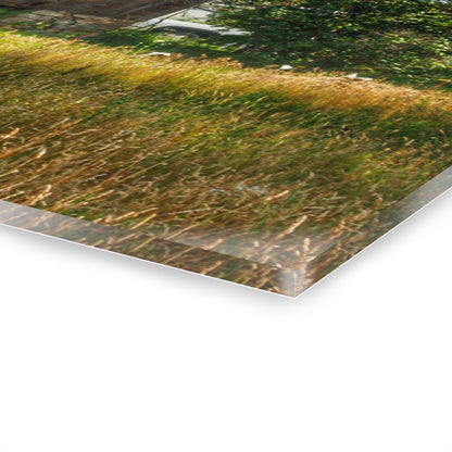 U R There Photography Lum Hidden Fieldstone Red Rustic Farmhouse Acrylic Wall Print