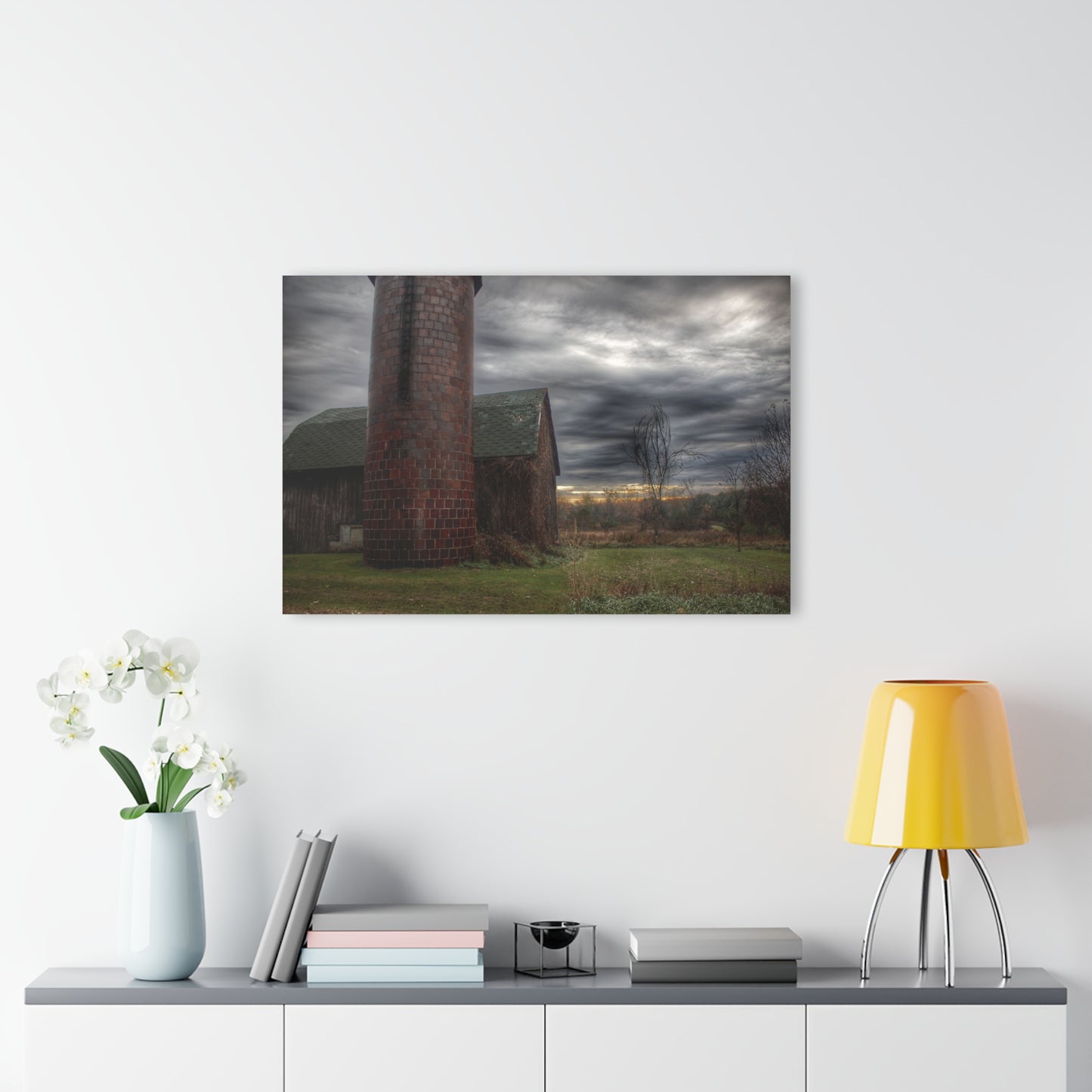 U R There Photography Pero Lake Road Grey II Rustic Farmhouse Acrylic Wall Print