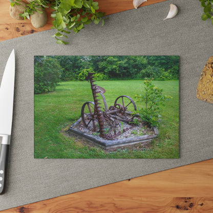 U R There Photography Farm Yard Art Rustic Farmhouse Tempered-Glass Cutting Board