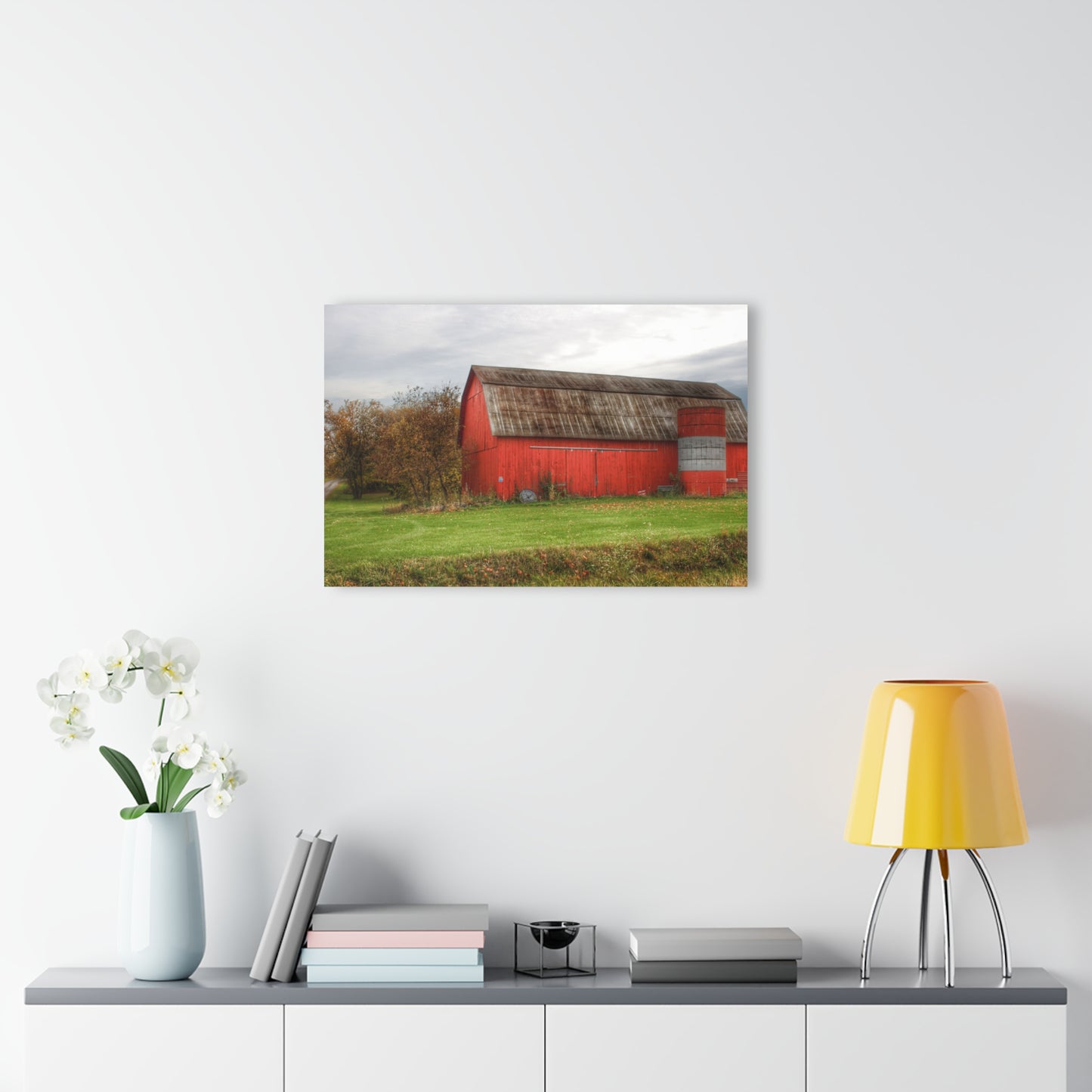 U R There Photography Oak Road Barber Barn I Rustic Farmhouse Acrylic Wall Print