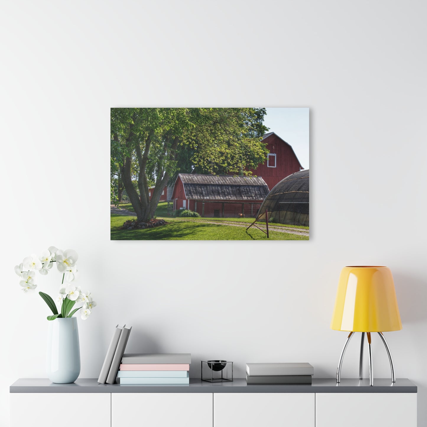 Barn Boutique Modern Farmhouse Acrylic Wall Print| Hidden Red I