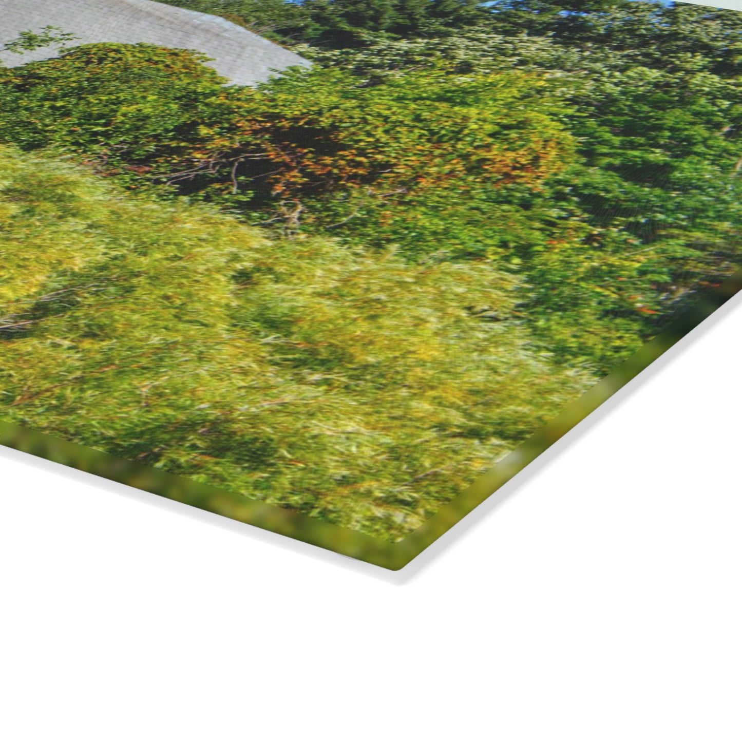 U R There Photography Saginaw Road Hidden Grey Rustic Farmhouse Tempered-Glass Cutting Board