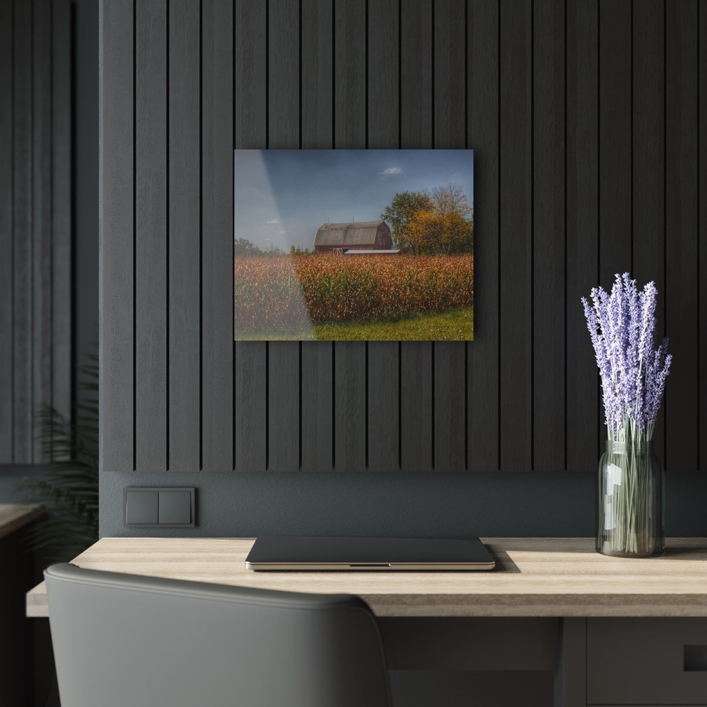 U R There Photography Clifford Road Red III Rustic Farmhouse Acrylic Wall Print