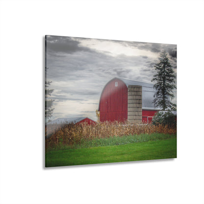U R There Photography Haines Roadside Red and Silo Rustic Farmhouse Acrylic Wall Print