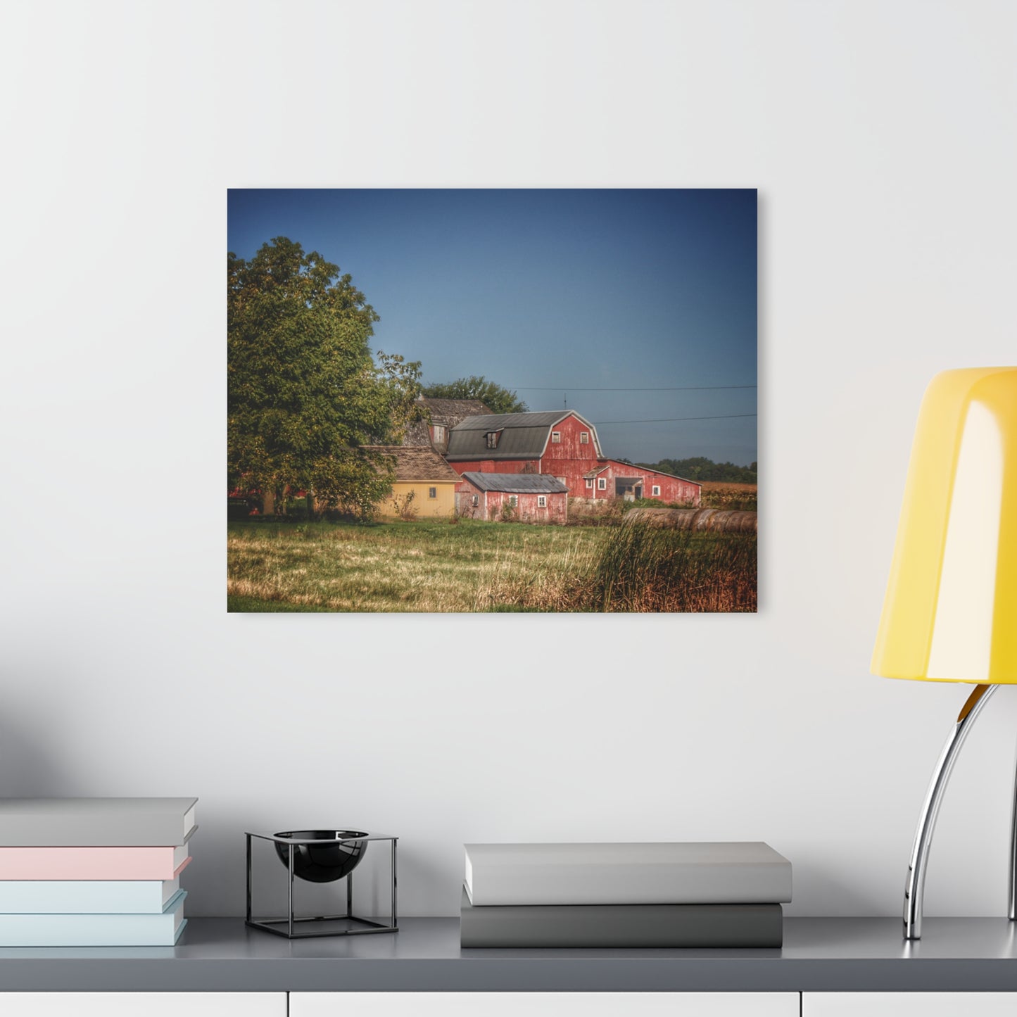 U R There Photography Rochester Road Red I Rustic Farmhouse Acrylic Wall Print