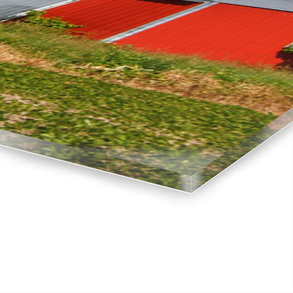 U R There Photography Greenwood Road Red I Rustic Farmhouse Acrylic Wall Print